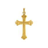 14K Yellow Cross Pendant